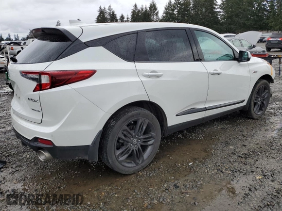 2020 Acura RDX w/A-Spec Pkg with VIN 5J8TC2H66LL033825, listed as a Copart auction lot 50232085 with 36,482 mi miles and Salvage title. Bid and sale history available at DreamBid. Image 3.