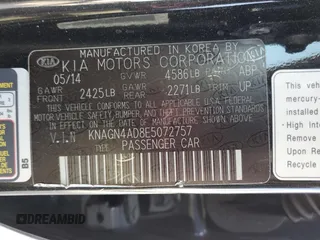2014 Kia Optima EX with VIN KNAGN4AD8E5072757, listed as a Copart auction lot 61809595 with 174,357 mi miles and Salvage title. Bid and sale history available at DreamBid. Image 12.