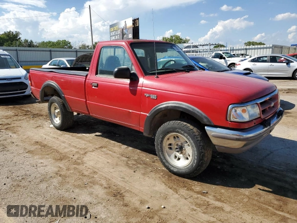 1997 Ford Ranger XLT with VIN 1FTCR11X1VTA20882, listed as a Copart auction lot 70052614 with 211,824 mi miles and Salvage title. Bid and sale history available at DreamBid. Image 4.