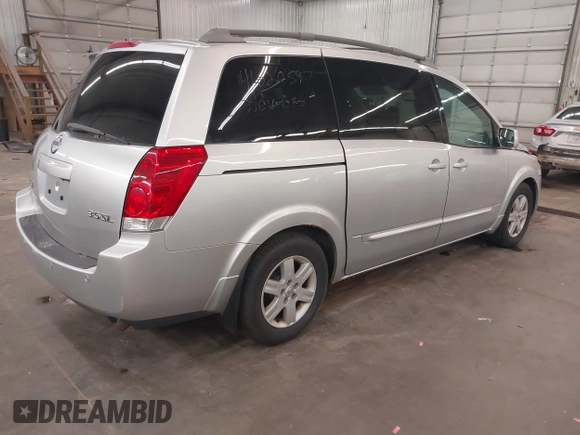 2004 Nissan Quest S with VIN 5N1BV28U34N343743, listed as a IAAI auction lot 42163624 with 105,900 mi miles. Bid and sale history available at carsss.com. Image 4.