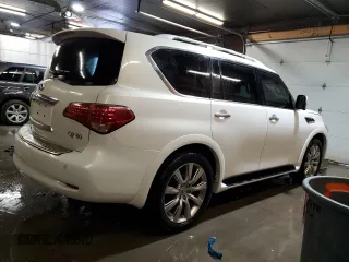 2014 Infiniti QX80 with VIN JN8AZ2NE9E9061705, listed as a Copart auction lot 57645125 with 147,845 mi miles and Salvage title. Bid and sale history available at DreamBid. Image 3.