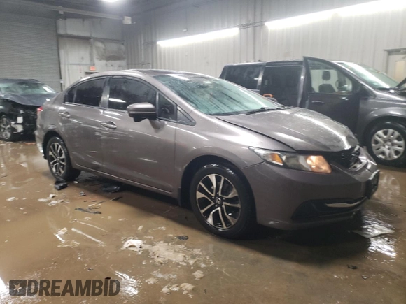 2015 Honda Civic EX with VIN 19XFB2F88FE037665, listed as a Copart auction lot 88046595 with 122,049 mi miles and Salvage Title. Bid and sale history available at carsss.com. Image 4.
