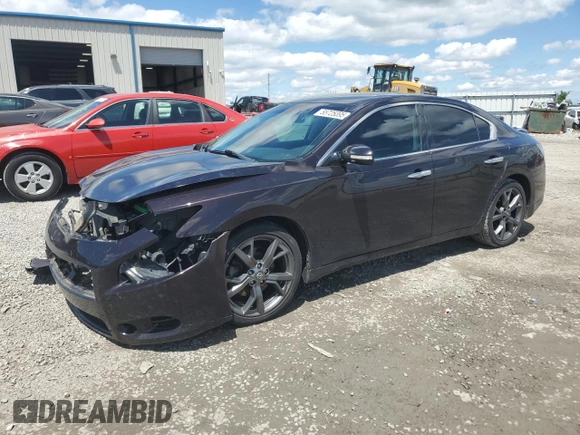 2014 Nissan Maxima S with VIN 1N4AA5AP6EC439077, listed as a Copart auction lot 55725395 with 224,913 mi miles and Non repairable. Bid and sale history available at DreamBid. Image 1.