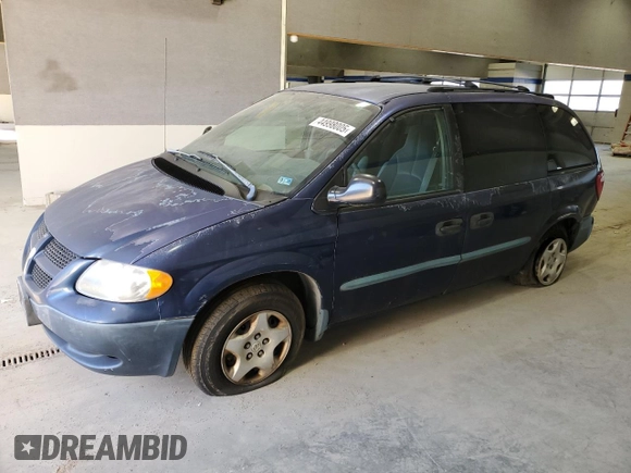 2002 Dodge Caravan SE with VIN 1B4GP25342B660748, listed as a Copart auction lot 44998005 with 224,032 mi miles and Salvage title. Bid and sale history available at DreamBid. Image 1.