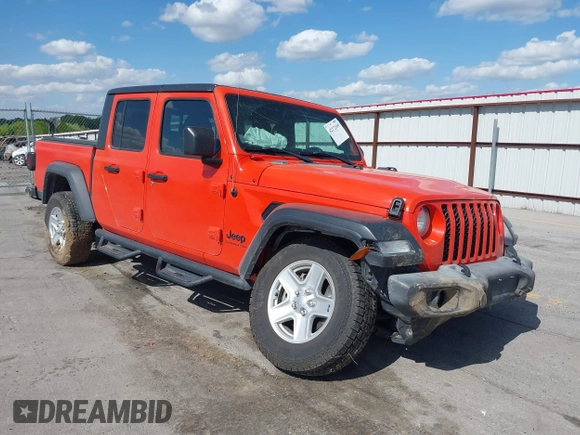 2020 Jeep Gladiator Sport S с VIN 1C6HJTAG1LL154854, выставлен на аукционе IAAI как лот 42272169 с пробегом 66 909 миль миль и . История ставок и продаж доступна на DreamBid. Изображение 1.