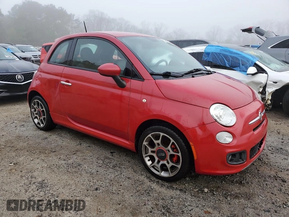 2014 FIAT 500 Sport with VIN 3C3CFFBR9ET293017, listed as a Copart auction lot 48954495 with 108,270 mi miles and Clean Title. Bid and sale history available at carsss.com. Image 4.