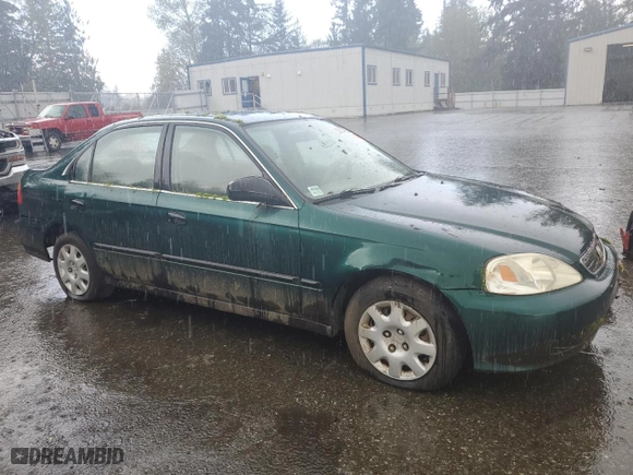 2000 Honda Civic LX with VIN 1HGEJ6678YL008692, listed as a Copart auction lot 53534795 with 305,759 mi miles and Clean Title. Bid and sale history available at carsss.com. Image 4.