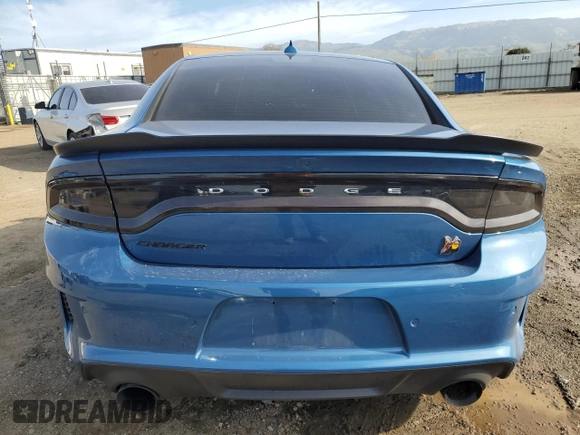 2021 Dodge Charger Scat Pack Widebody with VIN 2C3CDXGJ4MH639397, listed as a Copart auction lot 45706105 with 22,630 mi miles and Salvage Title. Bid and sale history available at carsss.com. Image 6.