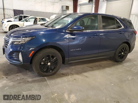 2022 Chevrolet Equinox LT with VIN 3GNAXUEV6NL189394, listed as a Copart auction lot 60070455 with 25,039 mi miles and Salvage title. Bid and sale history available at DreamBid. Image 1.