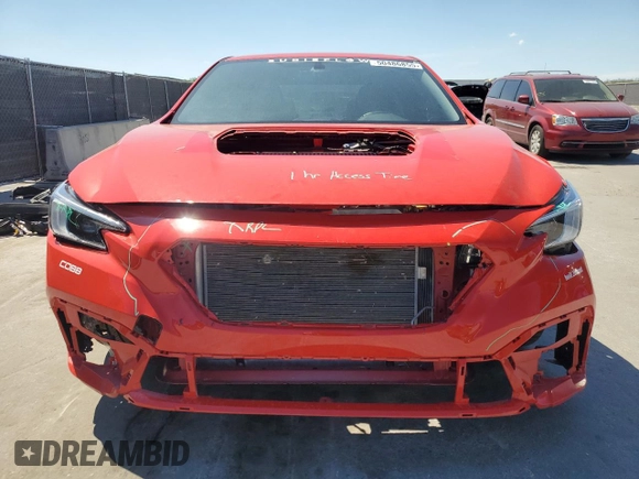 2023 Subaru WRX Limited with VIN JF1VBAL69P9820787, listed as a Copart auction lot 50486855 with 12,787 mi miles and Salvage title. Bid and sale history available at DreamBid. Image 5.