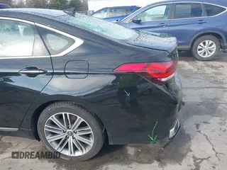 2018 Genesis G80 3.8L with VIN KMHGN4JE0JU246022, listed as a IAAI auction lot 41855219 with 106,277 mi miles. Bid and sale history available at carsss.com. Image 18.