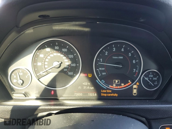 2016 BMW 4 Series 428i with VIN WBA4A9C53GG506074, listed as a Copart auction lot 43092065 with 73,650 mi miles and Salvage Title. Bid and sale history available at carsss.com. Image 9.