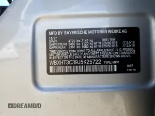 2018 BMW X1 xDrive28i with VIN WBXHT3C39J5K25722, listed as a Copart auction lot 46668855 with 63,533 mi miles and Salvage Title. Bid and sale history available at carsss.com. Image 13.
