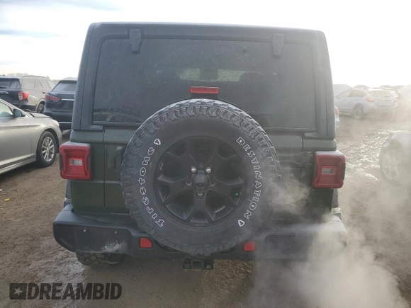2021 Jeep Wrangler Sport S with VIN 1C4HJXAG0MW626381, listed as a Copart auction lot 87031684 with 53,187 mi miles and Salvage Title. Bid and sale history available at DreamBid. Image 6.