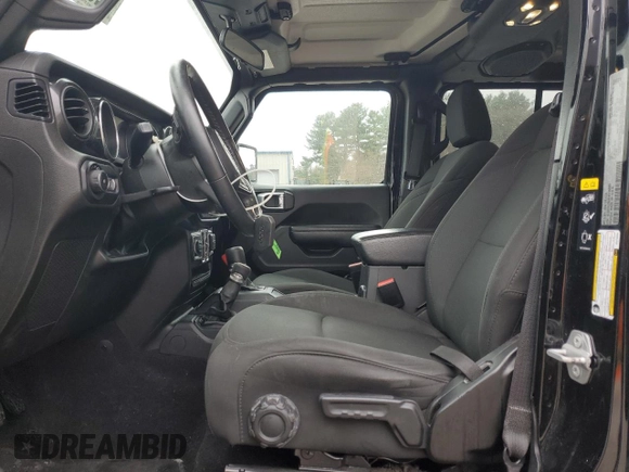 2021 Jeep Wrangler Unlimited Willys with VIN 1C4HJXDN2MW796669, listed as a Copart auction lot 52020745 with 46,826 mi miles and Salvage Title. Bid and sale history available at DreamBid. Image 7.