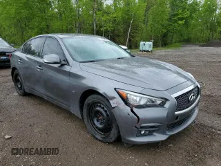 2015 Infiniti Q50 Premium with VIN JN1BV7AR1FM399537, listed as a Copart auction lot 58792395 with 179,391 mi miles and Salvage title. Bid and sale history available at DreamBid. Image 4.