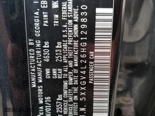 2017 Kia Optima SX Limited with VIN 5XXGV4L26HG129830, listed as a Copart auction lot 78158834 with 115,582 mi miles and Clean Title. Bid and sale history available at carsss.com. Image 12.