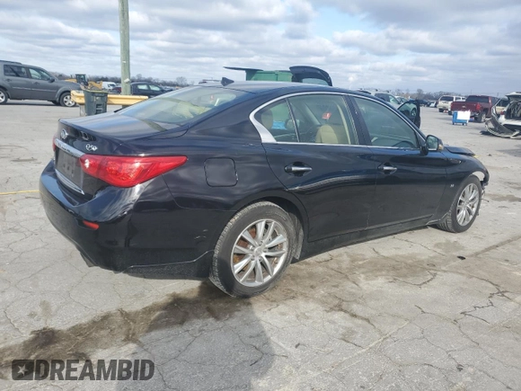 2015 Infiniti Q50 Premium z VIN JN1BV7ARXFM418246, wystawiony jako Copart lot #44890175 z przebiegiem 144 269 mil mil oraz Szkody całkowita. Historia ofert i sprzedaży dostępna na DreamBid. Obrazek 3.
