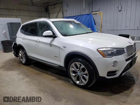 2017 BMW X3 xDrive28i with VIN 5UXWX9C34H0W78776, listed as a Copart auction lot 49159505 with 107,591 mi miles and Salvage Title. Bid and sale history available at DreamBid. Image 4.