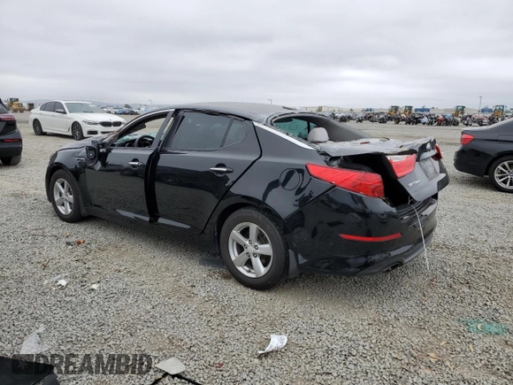 2015 Kia Optima LX with VIN 5XXGM4A74FG431423, listed as a Copart auction lot 59983165 with 168,730 mi miles and Salvage title. Bid and sale history available at DreamBid. Image 2.