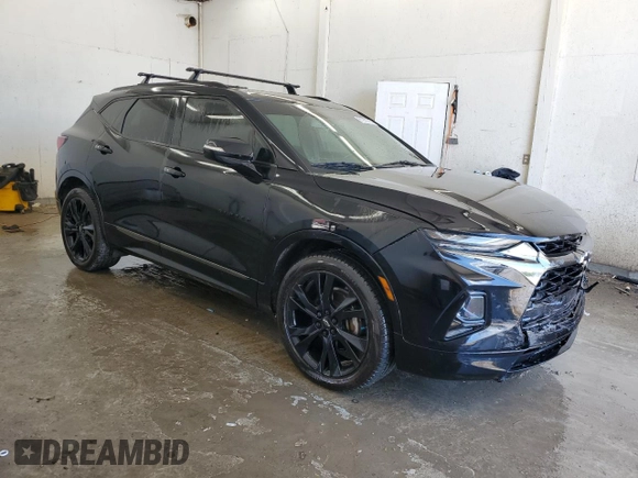 2019 Chevrolet Blazer RS with VIN 3GNKBJRS7KS679698, listed as a Copart auction lot 61201795 with 74,261 mi miles and Salvage title. Bid and sale history available at DreamBid. Image 4.