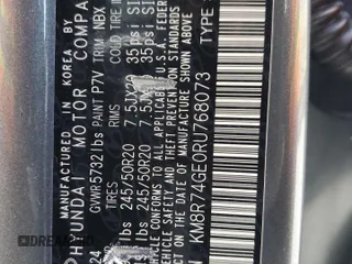 2024 Hyundai Palisade Calligraphy z VIN KM8R74GE0RU768073, wystawiony jako Copart lot #55093825 z przebiegiem 14 217 mil mil oraz Szkoda całkowita • Salvage title. Historia ofert i sprzedaży dostępna na DreamBid. Obrazek 12.