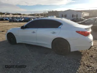 2016 Infiniti Q50 3.0t Red Sport 400 with VIN JN1FV7AR8GM451880, listed as a Copart auction lot 86895974 with 103,797 mi miles and Salvage Title. Bid and sale history available at carsss.com. Image 2.