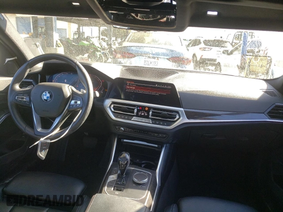 2020 BMW 3 Series 330i with VIN WBA5R1C02LFH48666, listed as a Copart auction lot 67959402 with 57,074 mi miles. Bid and sale history available at carsss.com. Image 8.