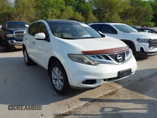 2014 Nissan Murano SL with VIN JN8AZ1MU2EW416606, listed as a IAAI auction lot 41907090 with 153,252 mi miles. Bid and sale history available at carsss.com. Image 1.