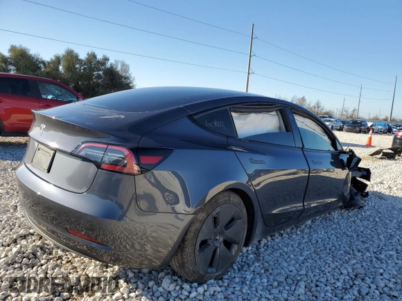 2023 Tesla Model 3 with VIN 5YJ3E1EA7PF668587, listed as a Copart auction lot 43395535 with Not Provided miles and Salvage Title. Bid and sale history available at DreamBid. Image 3.