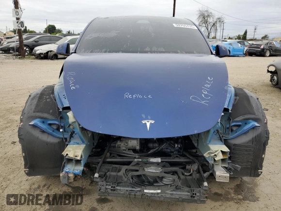 2022 Tesla Model Y Performance with VIN 7SAYGDEFXNF438281, listed as a Copart auction lot 53706435 with Not provided miles and Salvage title. Bid and sale history available at DreamBid. Image 5.