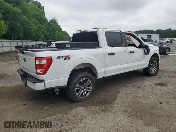 2022 Ford F-150 XL with VIN 1FTFW1E58NKD55917, listed as a Copart auction lot 54218595 with 64,488 mi miles and Salvage title. Bid and sale history available at DreamBid. Image 3.