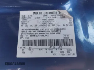 2008 Ford Ranger XL with VIN 1FTYR15E38PA62000, listed as a IAAI auction lot 41596827 with 95,578 mi miles and . Bid and sale history available at DreamBid. Image 9.