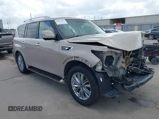 2018 Infiniti QX80 with VIN JN8AZ2NF8J9660985, listed as a IAAI auction lot 41632517 with 193,273 mi miles. Bid and sale history available at carsss.com. Image 1.