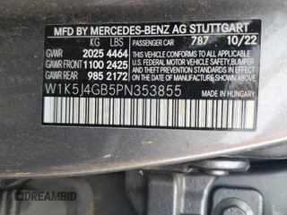 2023 Mercedes-Benz CLA 250 with VIN W1K5J4GB5PN353855, listed as a Copart auction lot 78482194 with Not Provided miles and Non Repairable. Bid and sale history available at DreamBid. Image 13.