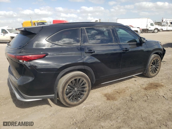 2023 Toyota Highlander L with VIN 5TDKDRAH5PS030480, listed as a Copart auction lot 49593485 with 55,657 mi miles and Salvage Title. Bid and sale history available at carsss.com. Image 3.