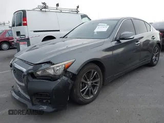 2015 Infiniti Q50 Premium with VIN JN1BV7AP1FM355875, listed as a IAAI auction lot 41777679 with 100,827 mi miles. Bid and sale history available at carsss.com. Image 2.