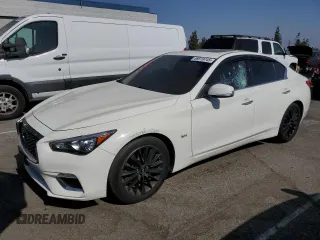 2019 Infiniti Q50 Sport with VIN JN1EV7AP6KM516907, listed as a Copart auction lot 58519745 with 98,544 mi miles and Salvage title. Bid and sale history available at DreamBid. Image 1.