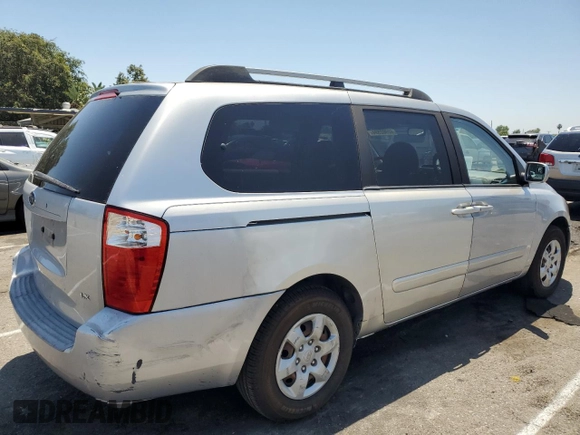 2006 Kia Sedona LX with VIN KNDMB233166078323, listed as a Copart auction lot 60902594 with 273,410 mi miles and Clean Title. Bid and sale history available at carsss.com. Image 3.