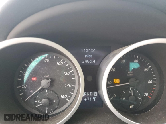2005 Mercedes-Benz SLK 230/320 with VIN WDBWK56F75F054914, listed as a Copart auction lot 57760195 with 113,151 mi miles and Salvage title. Bid and sale history available at DreamBid. Image 9.