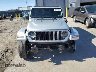 2024 Jeep Wrangler Sahara with VIN 1C4RJXP63RW195206, listed as a Copart auction lot 48784595 with 10,737 mi miles and Salvage Title. Bid and sale history available at DreamBid. Image 5.