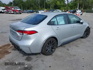 2025 Toyota Corolla SE with VIN 5YFS4MCE8SP217476, listed as a IAAI auction lot 41721397 with 6,378 mi miles. Bid and sale history available at carsss.com. Image 4.