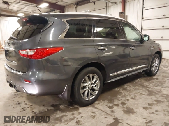 2014 Infiniti QX60 Hybrid with VIN 5N1CL0MM4EC515327, listed as a IAAI auction lot 41720289 with 126,025 mi miles and . Bid and sale history available at DreamBid. Image 4.