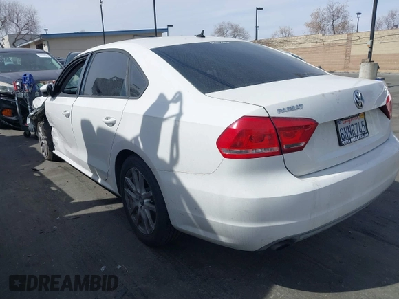 2012 Volkswagen Passat S with VIN 1VWAP7A39CC074793, listed as a IAAI auction lot 41626730 with 108,659 mi miles and . Bid and sale history available at DreamBid. Image 3.