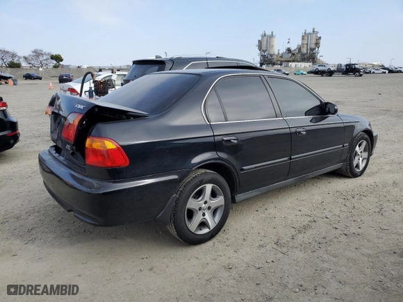 1999 Honda Civic EX with VIN 2HGEJ8641XH531176, listed as a Copart auction lot 50145445 with 138,366 mi miles and Salvage Title. Bid and sale history available at carsss.com. Image 3.