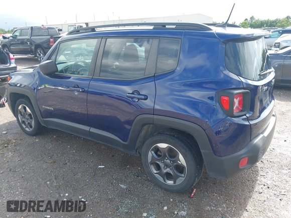 2017 Jeep Renegade Sport with VIN ZACCJAAB7HPE57121, listed as a IAAI auction lot 42684421 with 135,582 mi miles and . Bid and sale history available at DreamBid. Image 3.