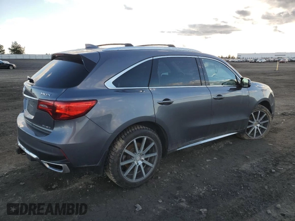 2017 Acura MDX Advance z VIN 5FRYD4H96HB007080, wystawiony jako Copart lot #47480895 z przebiegiem 71 777 mil mil oraz Szkoda całkowita • Salvage title. Historia ofert i sprzedaży dostępna na DreamBid. Obrazek 3.