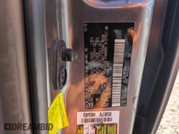2013 Toyota Sienna XLE with VIN 5TDDK3DC4DS056852, listed as a Copart auction lot 64286005 with 171,561 mi miles and Clean title. Bid and sale history available at DreamBid. Image 12.