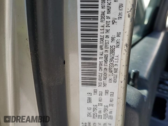 2010 Jeep Liberty Sport with VIN 1J4PP2GK9AW128825, listed as a Copart auction lot 48113835 with 258,730 mi miles and Salvage Title. Bid and sale history available at DreamBid. Image 13.