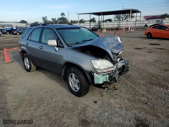 2002 Lexus RX 300 with VIN JTJGF10U120148860, listed as a Copart auction lot 46186705 with 0 mi miles and Salvage Title. Bid and sale history available at carsss.com. Image 11.